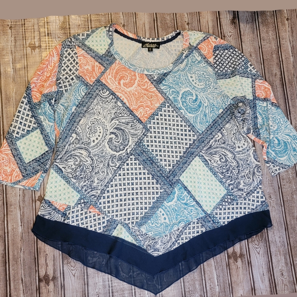 Women's Multi-color Knit Sweater Size 3X